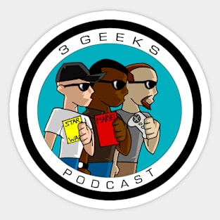 3 geeks Logo Sticker